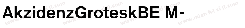 AkzidenzGroteskBE M字体转换